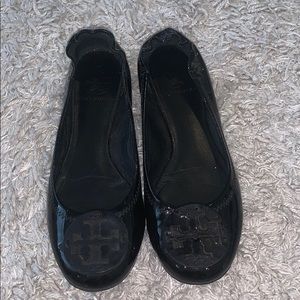 Tory Burch Black Patent Leather Flats